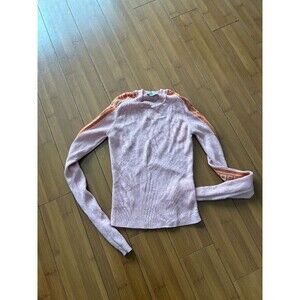 Fiorucci pink ribbed logo wool sweater - XS